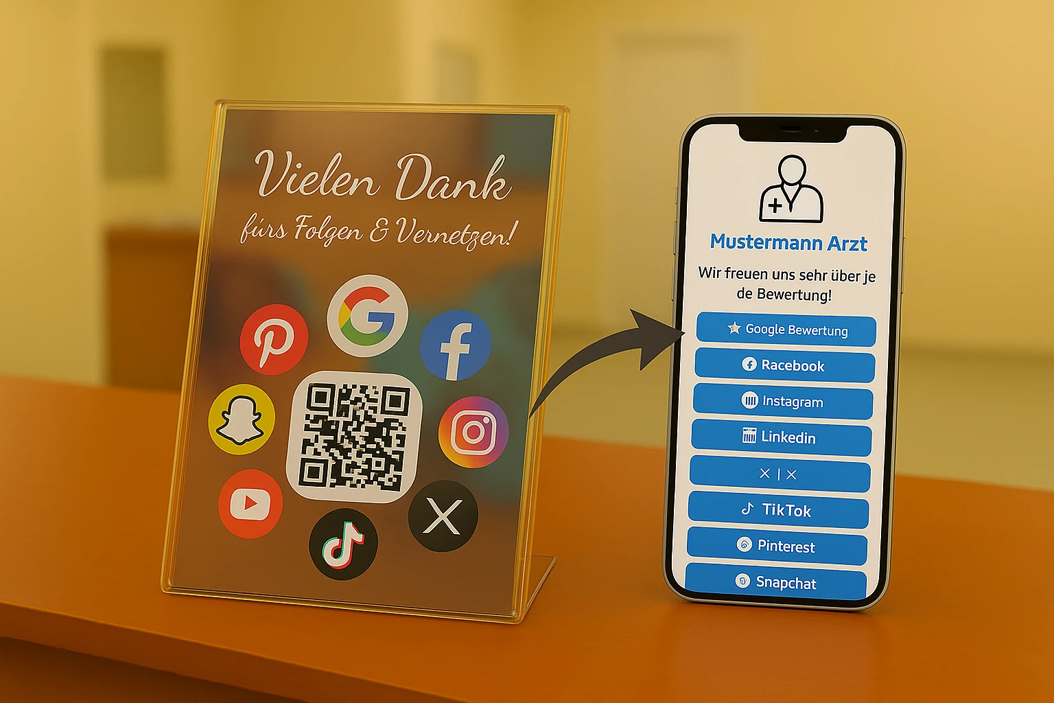 Ärzte Landingpage mit Social Signals und Bewertungen pushen