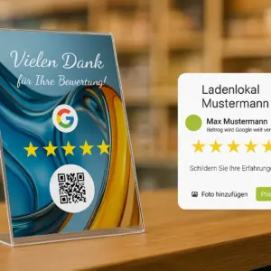 google Bewertungsbooster Aufsteller